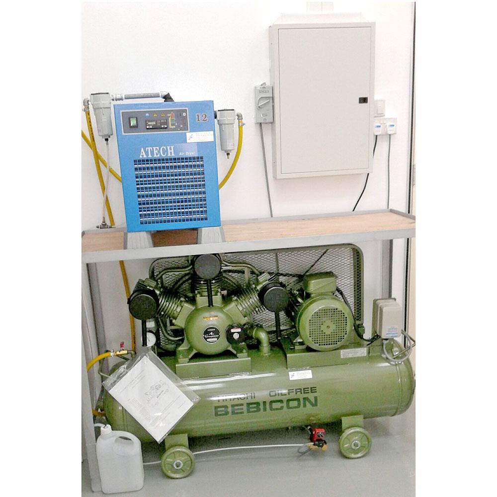 HITACHI Oil Free Piston Compressor with ATECH Dryer and Filters